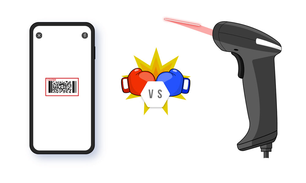 barcode scanner vs mobile phone