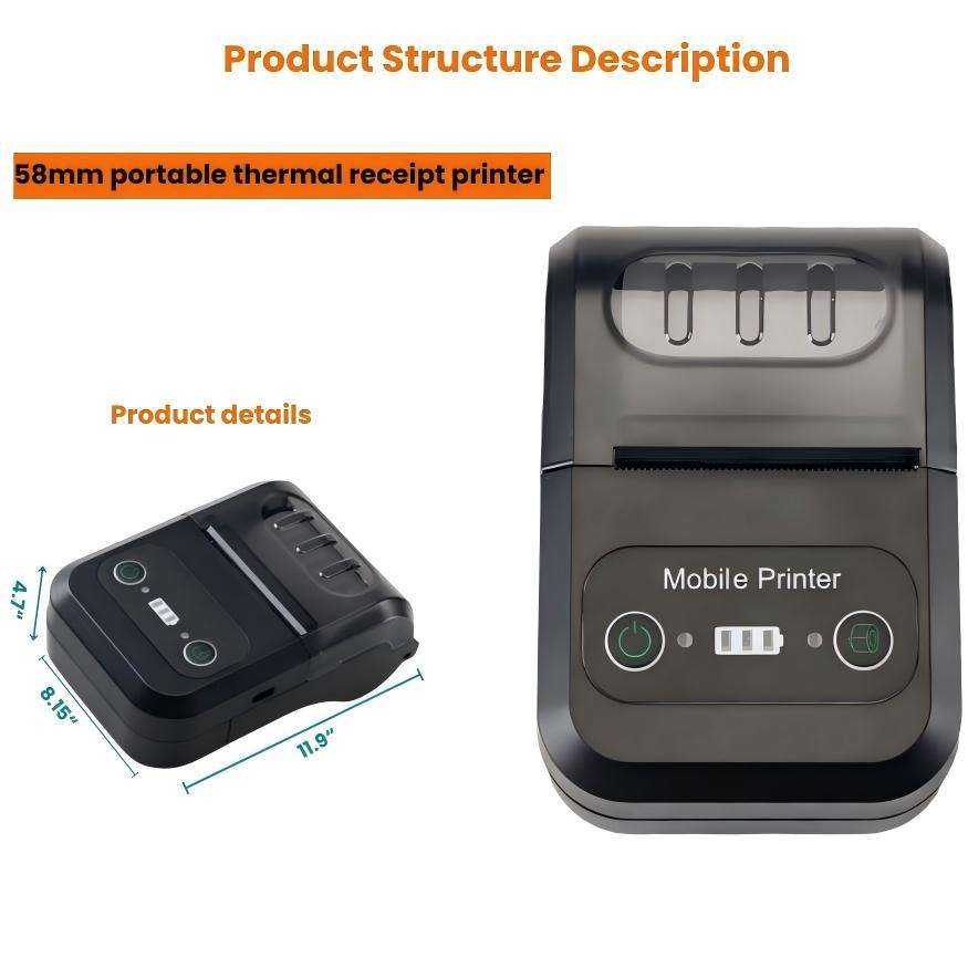 WD-58P11 58mm thermal receipt portable printer