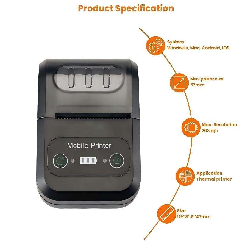 WD-58P11 58mm thermal receipt portable printer