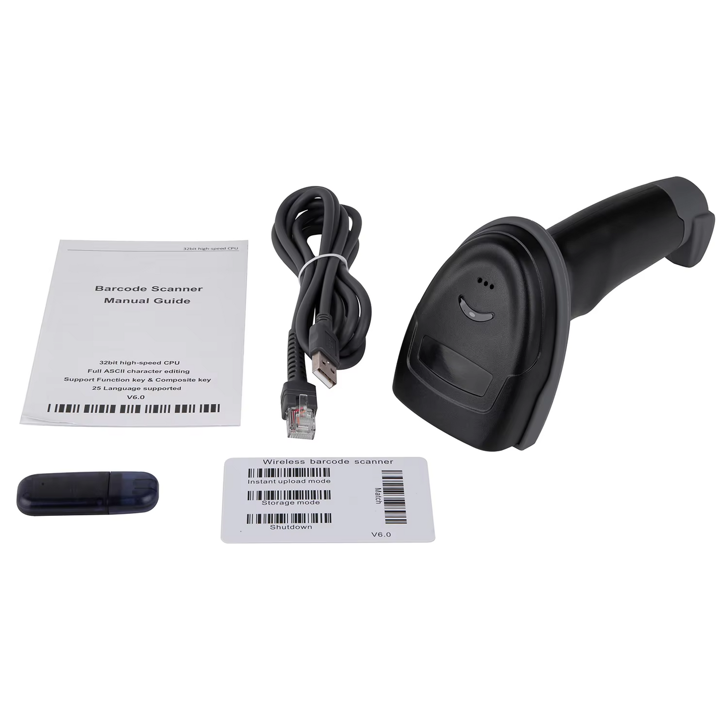 WD-S1 High Sense 2D Wired Handheld Barcode Scanner with 1.5m USB Cable