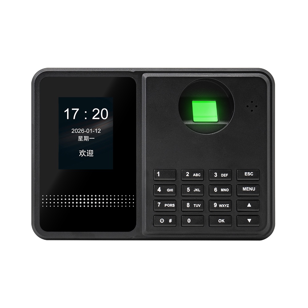 WD-FG2 Employee Biometric Fingerprint Time Attendance Machine 2.4 Inch Color Screen USB Report Export Optional WiFi Bluetooth Card