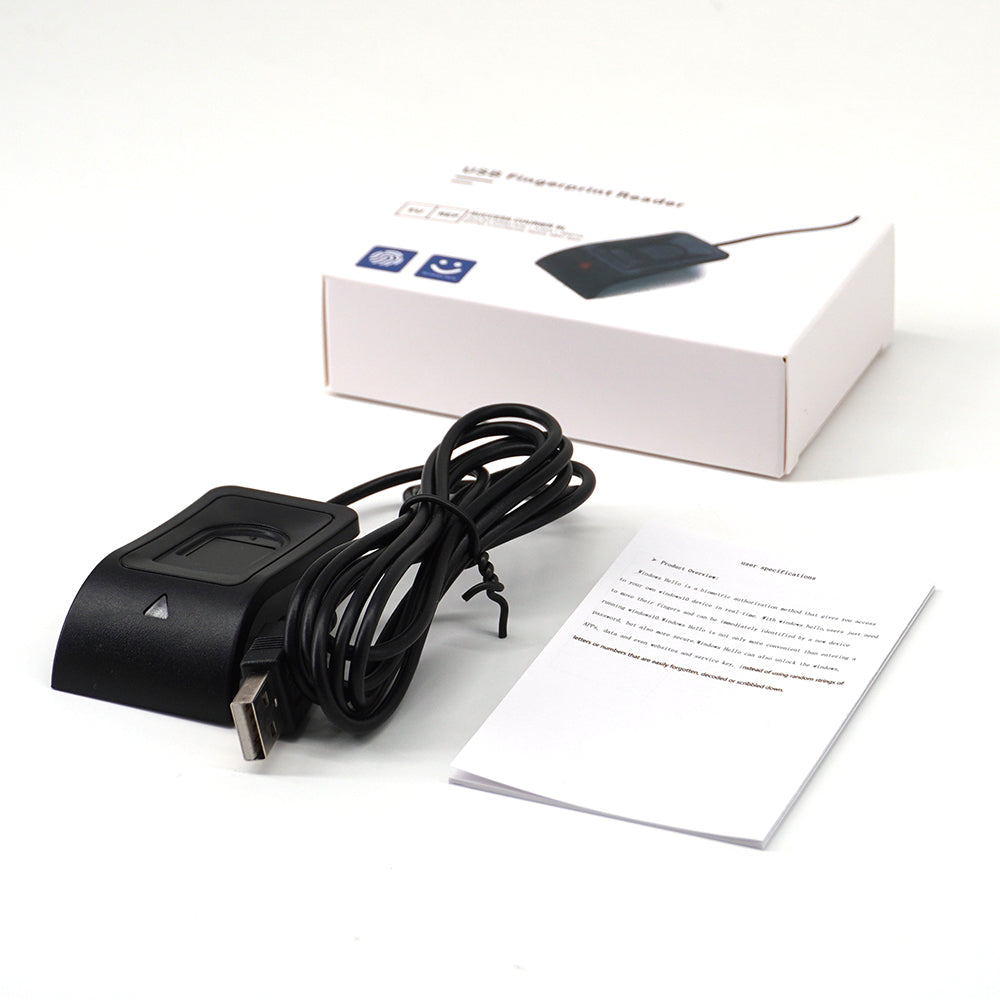 WD-FG1 USB Capacitive Fingerprint Reader for Windows 10 11 Passwordless PC Login Liveness Detection Biometric Security Scanner