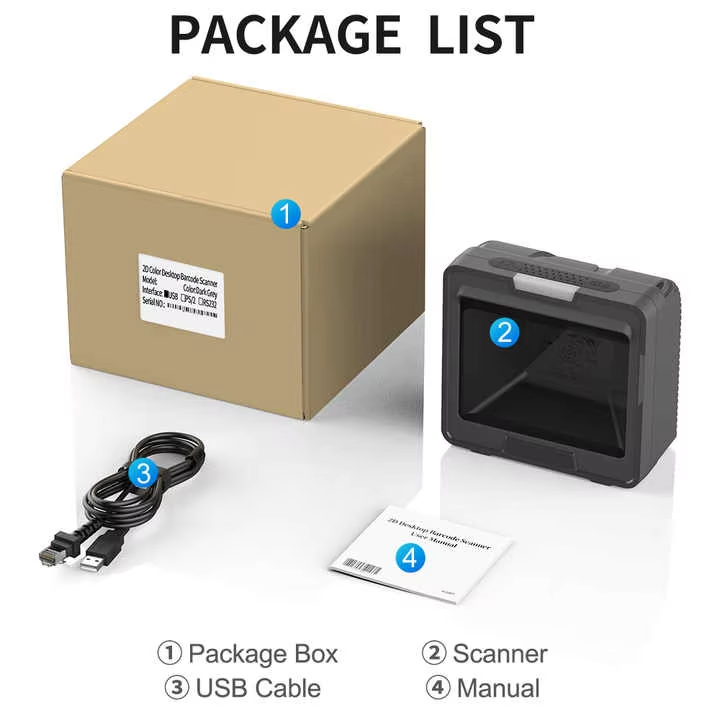 WD-D12 2D&1D desktop barcode scanning platform