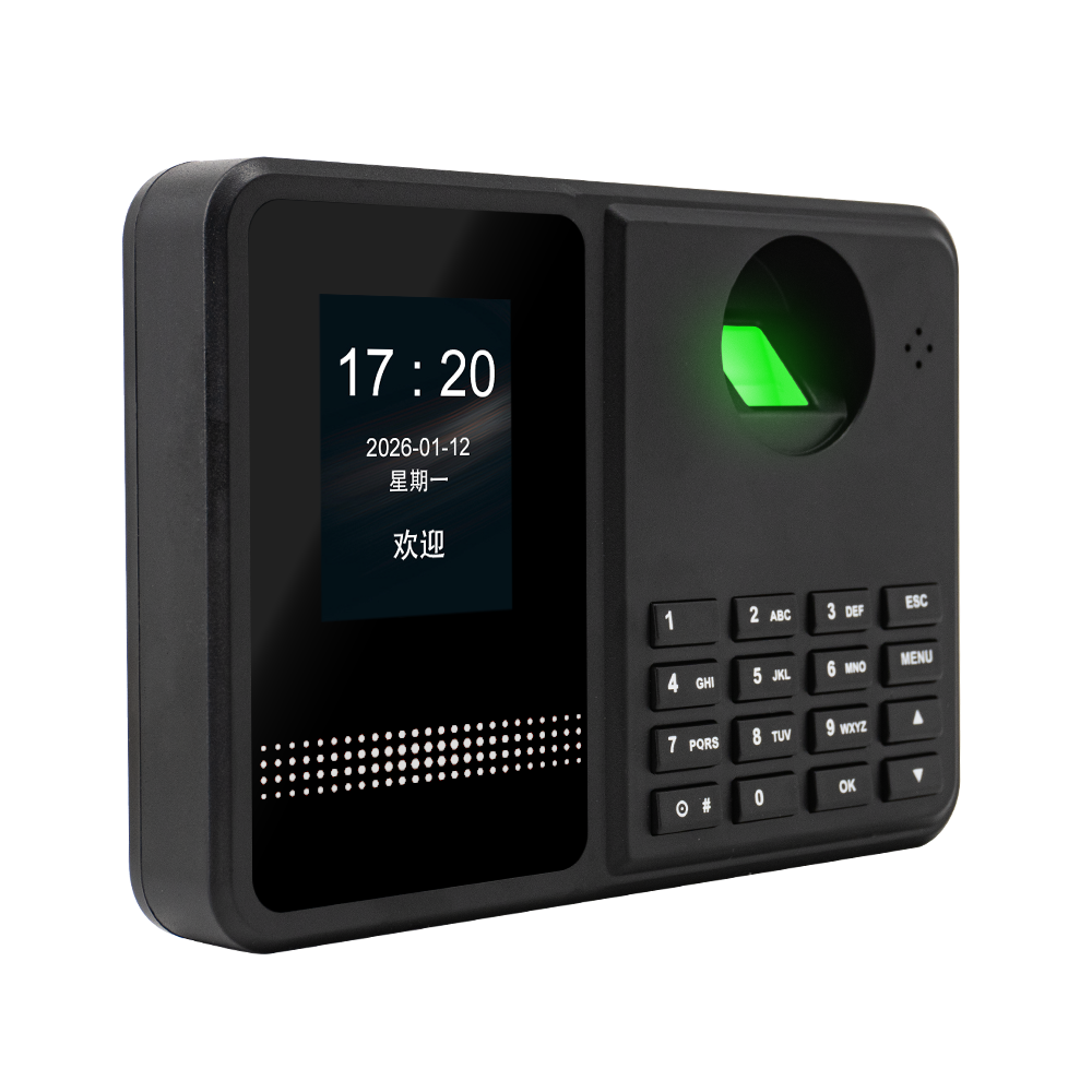 WD-FG2 Employee Biometric Fingerprint Time Attendance Machine 2.4 Inch Color Screen USB Report Export Optional WiFi Bluetooth Card