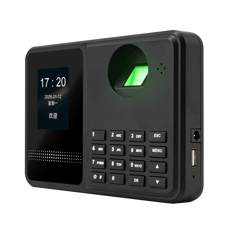 WD-FG2 Employee Biometric Fingerprint Time Attendance Machine 2.4 Inch Color Screen USB Report Export Optional WiFi Bluetooth Card
